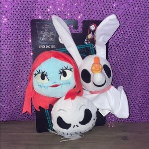 Disney Nightmare Before Christmas Plush Dog Toy Set
